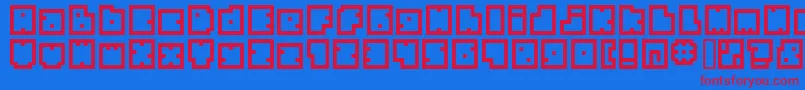 Шрифт Bmbia – красные шрифты на синем фоне