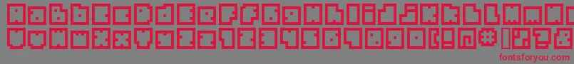 Bmbia Font – Red Fonts on Gray Background