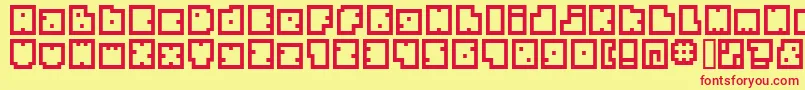 Bmbia Font – Red Fonts on Yellow Background