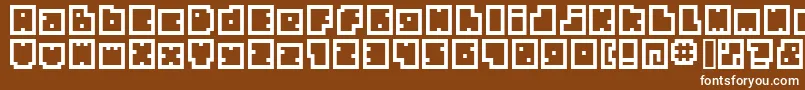 Bmbia Font – White Fonts on Brown Background