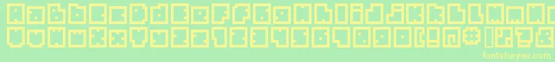 Bmbia Font – Yellow Fonts on Green Background