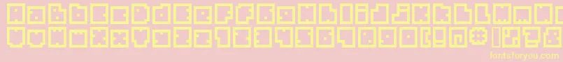 Bmbia Font – Yellow Fonts on Pink Background