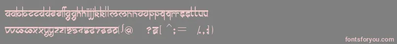 フォントBilingmimarathiRegular – 灰色の背景にピンクのフォント