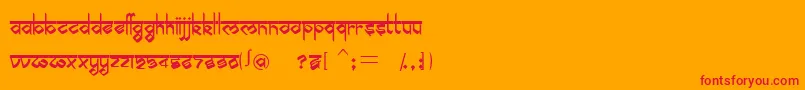 フォントBilingmimarathiRegular – オレンジの背景に赤い文字