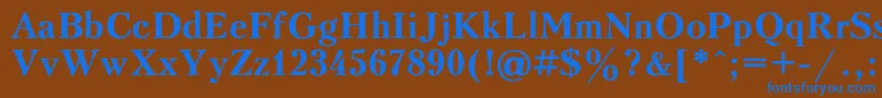 PeterburgBold Font – Blue Fonts on Brown Background