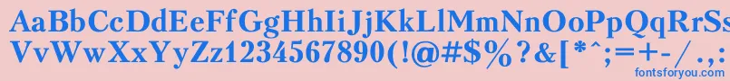 PeterburgBold Font – Blue Fonts on Pink Background