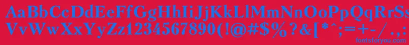 PeterburgBold Font – Blue Fonts on Red Background