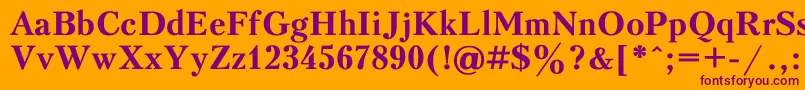 PeterburgBold Font – Purple Fonts on Orange Background