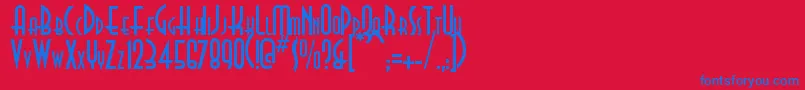 Weitere Informationen zur DonPico-Schriftart DonPico-Schriftart – Blaue Schriften auf rotem Hintergrund