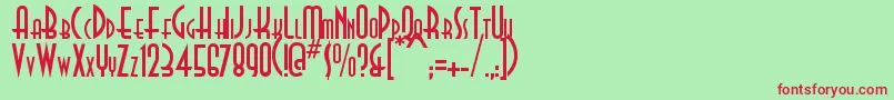 DonPico Font – Red Fonts on Green Background