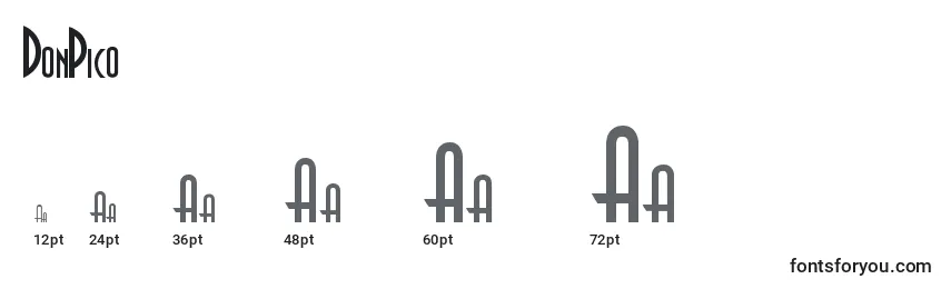 DonPico Font Sizes