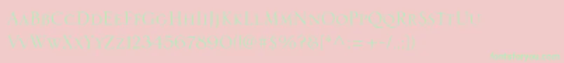 Serlioltstd Font – Green Fonts on Pink Background