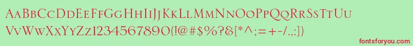 Serlioltstd Font – Red Fonts on Green Background