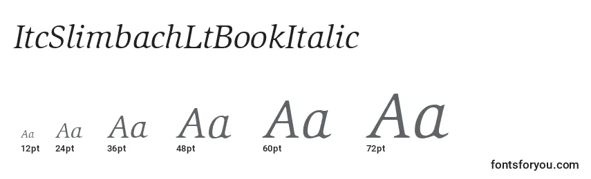 Размеры шрифта ItcSlimbachLtBookItalic
