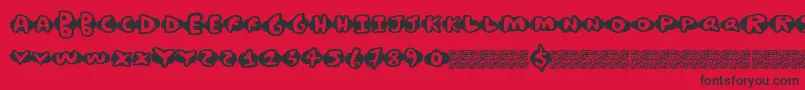 Chickenwaffles Font – Black Fonts on Red Background