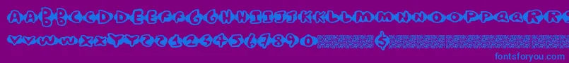 Chickenwaffles Font – Blue Fonts on Purple Background
