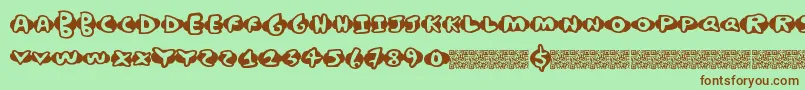 Chickenwaffles Font – Brown Fonts on Green Background