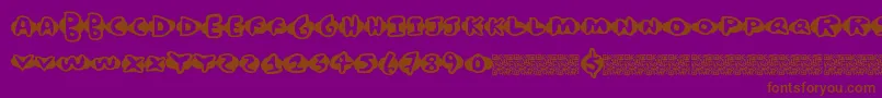 Chickenwaffles Font – Brown Fonts on Purple Background