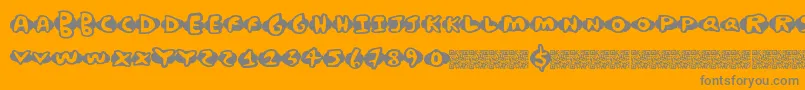 More about Chickenwaffles Font Chickenwaffles Font – Gray Fonts on Orange Background