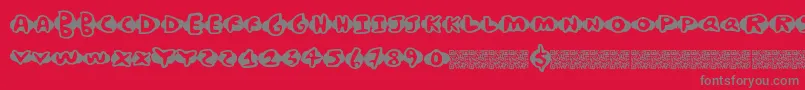 Chickenwaffles Font – Gray Fonts on Red Background