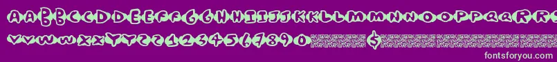 Chickenwaffles Font – Green Fonts on Purple Background