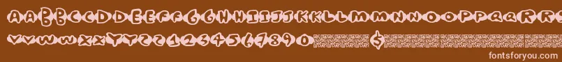 Chickenwaffles Font – Pink Fonts on Brown Background