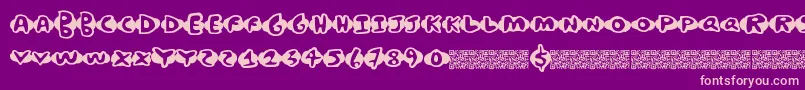 Chickenwaffles Font – Pink Fonts on Purple Background