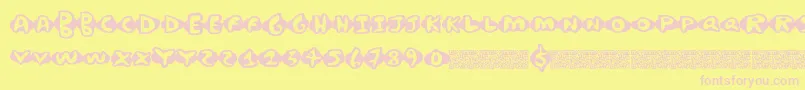 Chickenwaffles Font – Pink Fonts on Yellow Background