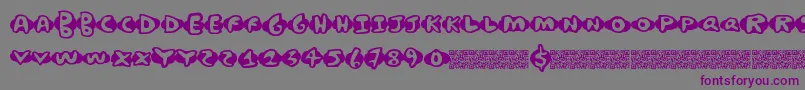 Chickenwaffles Font – Purple Fonts on Gray Background