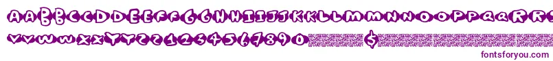 Chickenwaffles Font – Purple Fonts on White Background