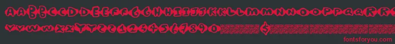 Chickenwaffles Font – Red Fonts on Black Background
