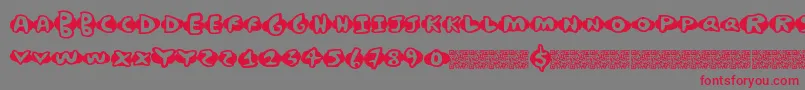 Chickenwaffles Font – Red Fonts on Gray Background