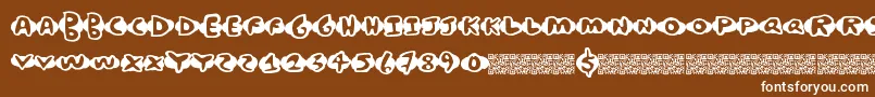 Chickenwaffles Font – White Fonts on Brown Background