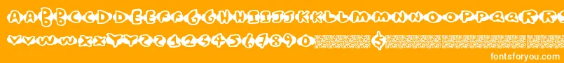 Chickenwaffles Font – White Fonts on Orange Background