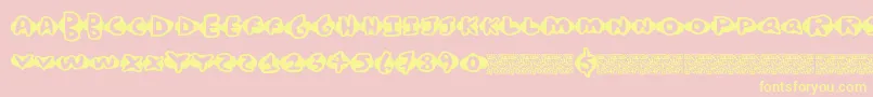 Chickenwaffles Font – Yellow Fonts on Pink Background
