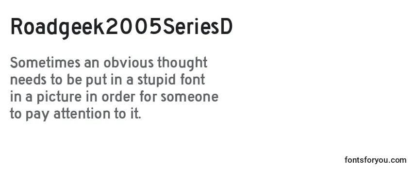 Review of the Roadgeek2005SeriesD Font