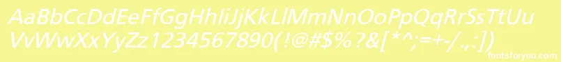 BudboyeroblNor Font – White Fonts on Yellow Background