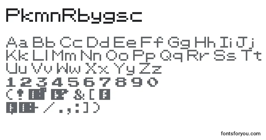 Шрифт PkmnRbygsc – алфавит, цифры, специальные символы