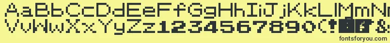 PkmnRbygsc Font – Black Fonts on Yellow Background