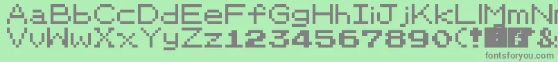 PkmnRbygsc Font – Gray Fonts on Green Background