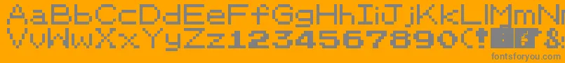 PkmnRbygsc Font – Gray Fonts on Orange Background