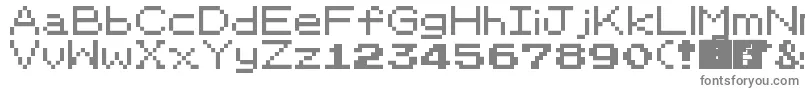 フォントPkmnRbygsc – 白い背景に灰色の文字