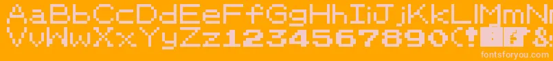 More about PkmnRbygsc Font PkmnRbygsc Font – Pink Fonts on Orange Background
