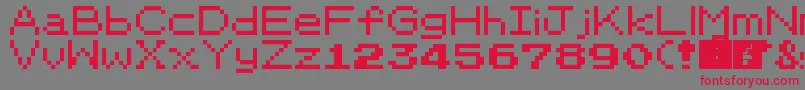 fuente PkmnRbygsc – Fuentes Rojas Sobre Fondo Gris