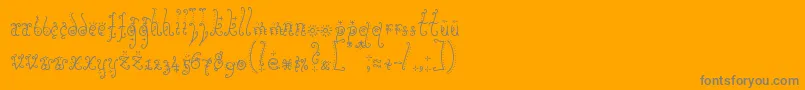 Sunflower-Schriftart – Graue Schriften auf orangefarbenem Hintergrund