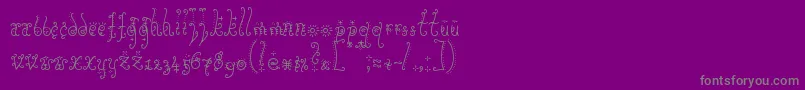 Sunflower Font – Gray Fonts on Purple Background