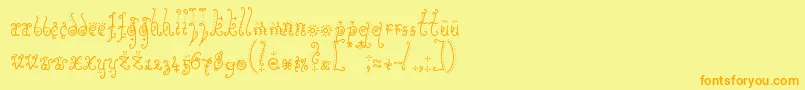 Sunflower Font – Orange Fonts on Yellow Background