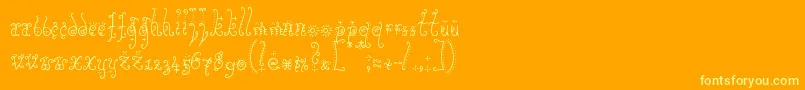 Sunflower-Schriftart – Gelbe Schriften auf orangefarbenem Hintergrund