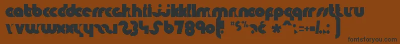 KnuckleDown Font – Black Fonts on Brown Background
