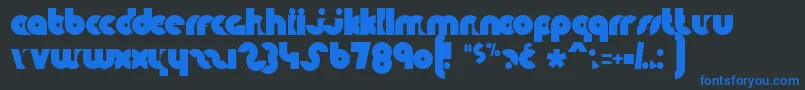 KnuckleDown Font – Blue Fonts on Black Background